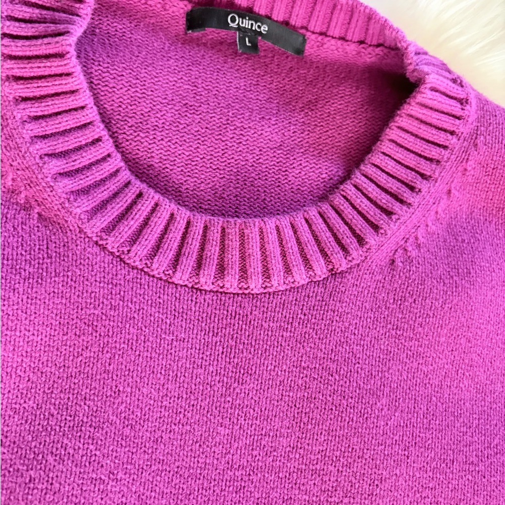 Quince Boyfriend Crew Sweater L - Picture 2 of 3